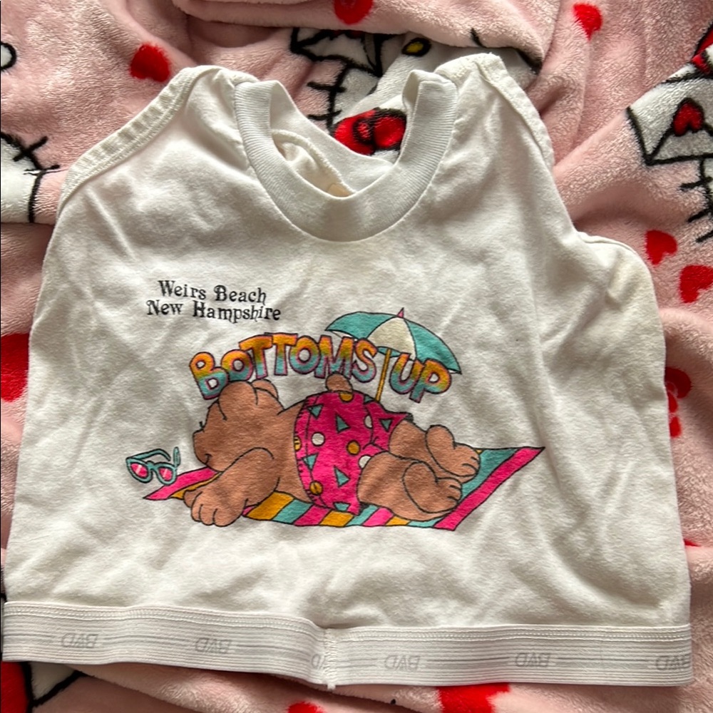 Women's Crop Top - White with Colorful Print
